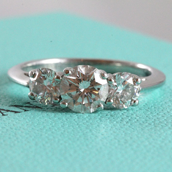 tiffany and co 3 stone engagement ring