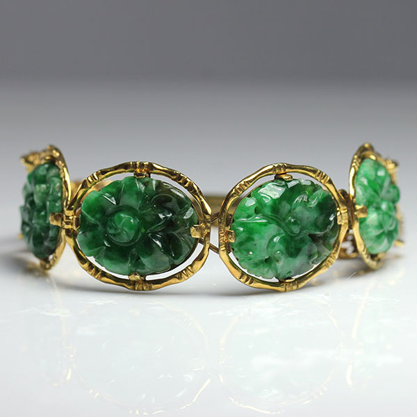Vintage Jade with 18K Gold Fittings: The Silent Chronicles of a Victorian  Bangle: Description by Adin Antique Jewelry.