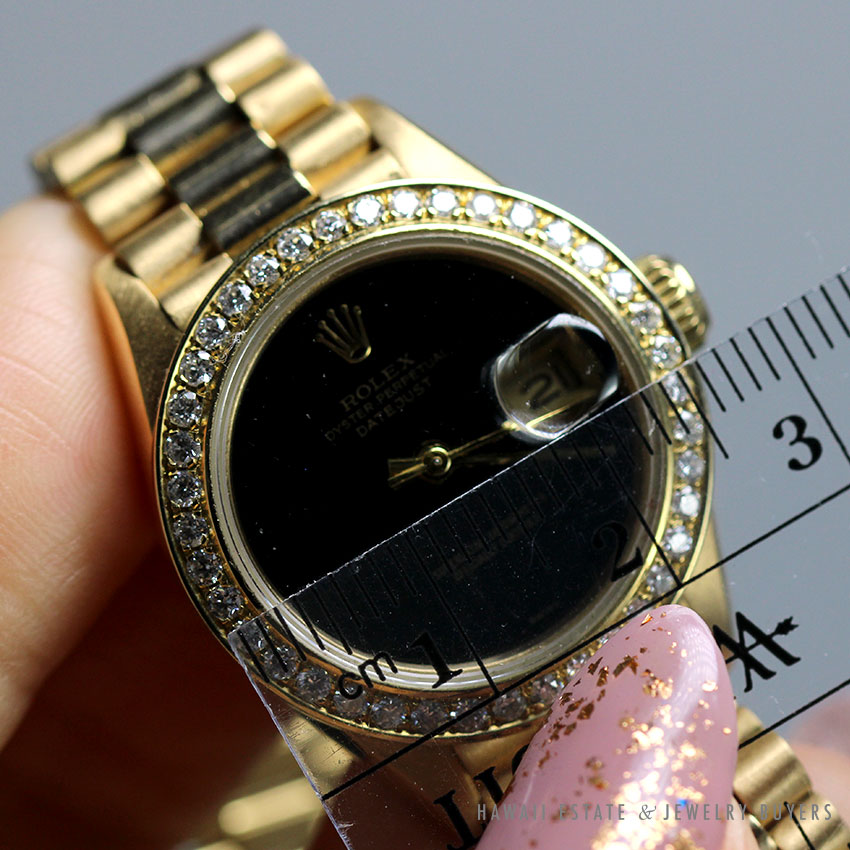 Rolex 69178 Datejust Diamond Dial 18k Yellow Gold Watch
