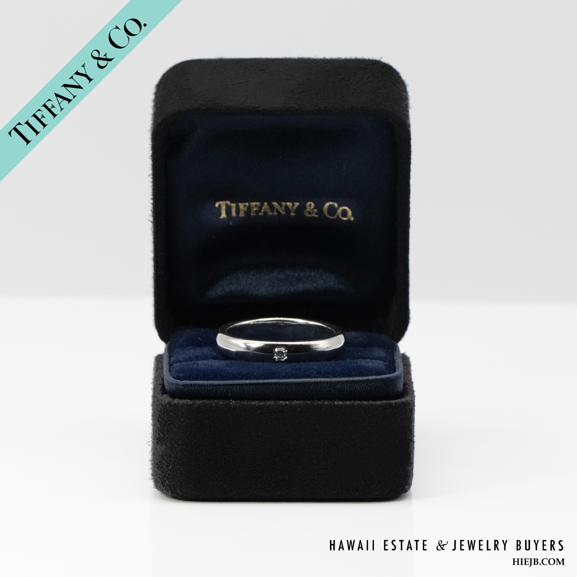 TIFFANY & CO. AUTHENTIC .53CT ROUND BRILLIANT PLATINUM SOLITAIRE ENGAGEMENT  RING - Hawaii Estate & Jewelry Buyers