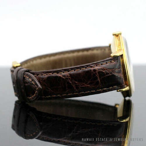 Audemars Piguet Geneve 18K Yellow Gold Automatic 30mm Men's Leather Strap Watch - Image 7