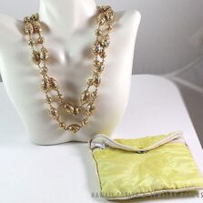 RARE MING'S HAWAII 2PC 14K YELLOW GOLD OVAL AND BALL NECKLACE W/ RECEIPT