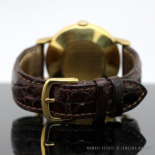 Audemars Piguet Geneve 18K Yellow Gold Automatic 30mm Men's Leather Strap Watch - Image 9