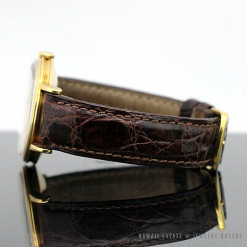 Audemars Piguet Geneve 18K Yellow Gold Automatic 30mm Men's Leather Strap Watch - Image 8