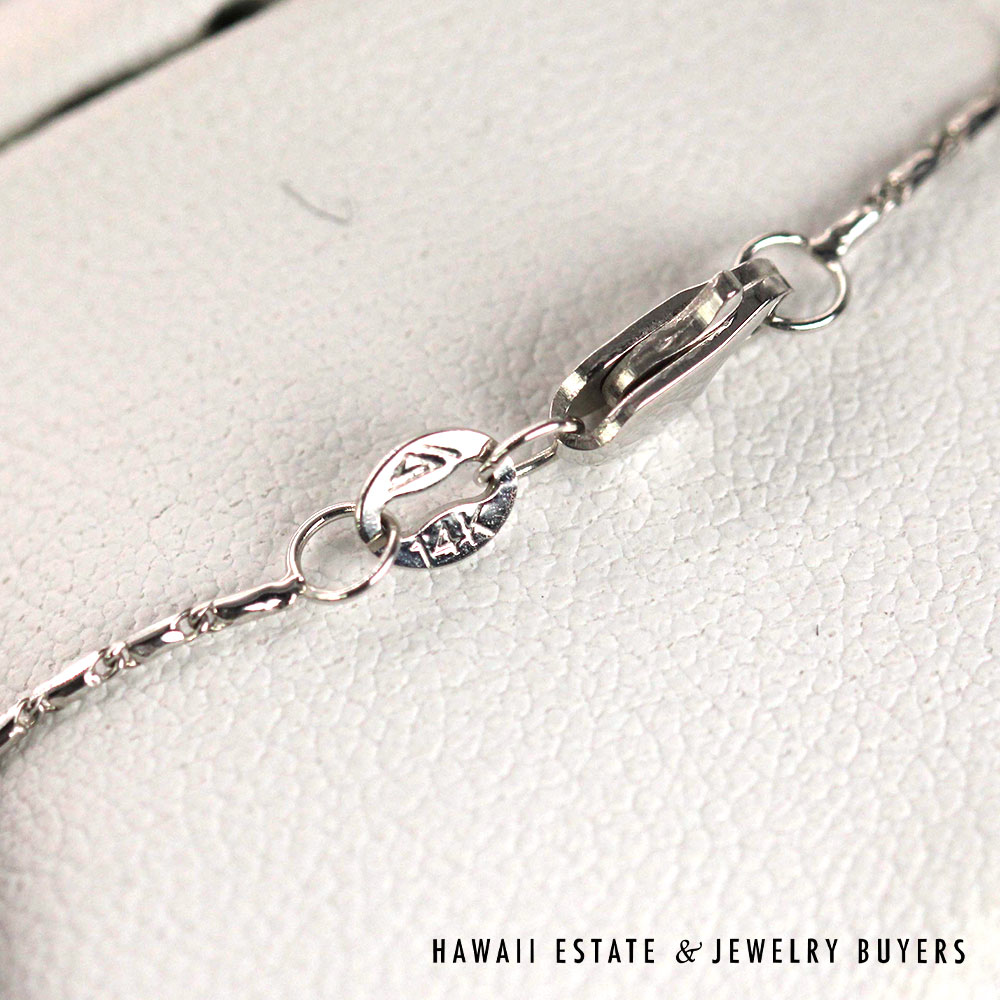 0.71ctw VS/GH 14K White Gold Diamond Pendant on 16Ó Mock Baht Chain, 3.1g - Image 4
