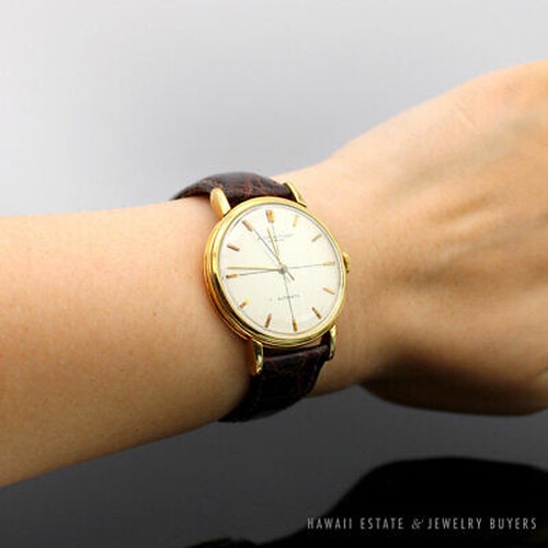 Audemars Piguet Geneve 18K Yellow Gold Automatic 30mm Men's Leather Strap Watch - Image 3