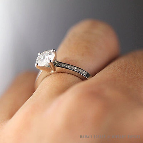Blue Nile GIA Round Diamond Platinum Solitaire Engagement Ring Size 4 - Image 10