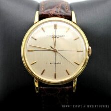 Audemars Piguet Geneve 18K Yellow Gold Automatic 30mm Men's Leather Strap Watch