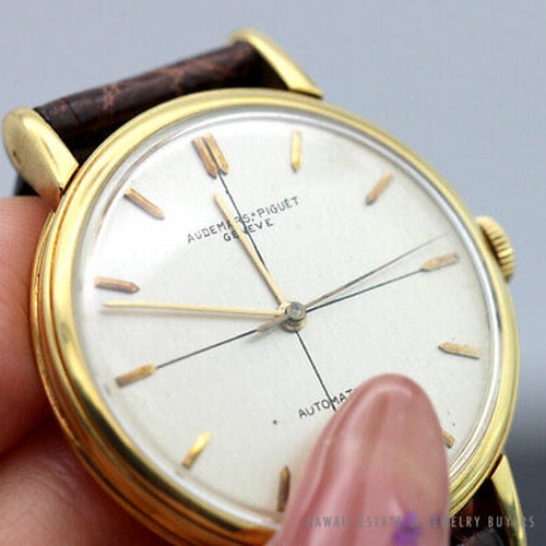 Audemars Piguet Geneve 18K Yellow Gold Automatic 30mm Men's Leather Strap Watch - Image 5