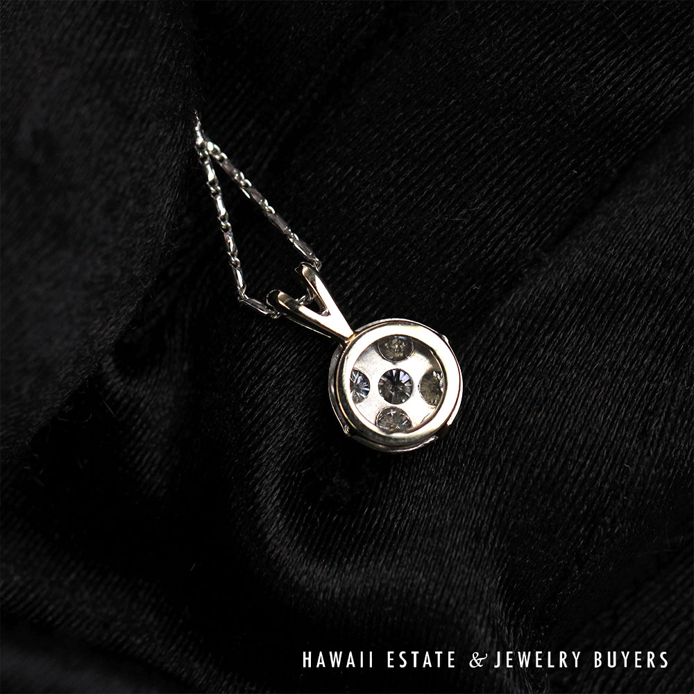 0.71ctw VS/GH 14K White Gold Diamond Pendant on 16Ó Mock Baht Chain, 3.1g - Image 5