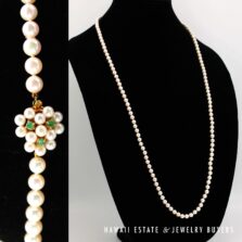 Knotted 6-6.5mm Cultured Pearl 14K Yellow Gold 36" Strand