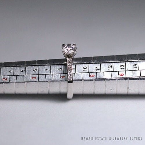 Blue Nile GIA Round Diamond Platinum Solitaire Engagement Ring Size 4 - Image 12